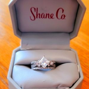 Engagement Ring and wedding band.